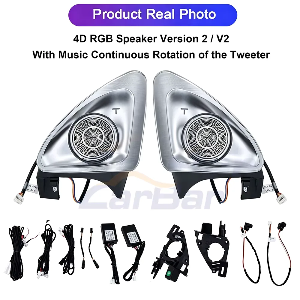 The same pair of tweeter covers and fitting kit on white