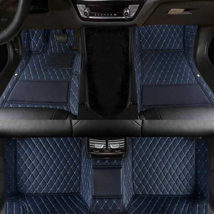 Floor mats in Black with blue