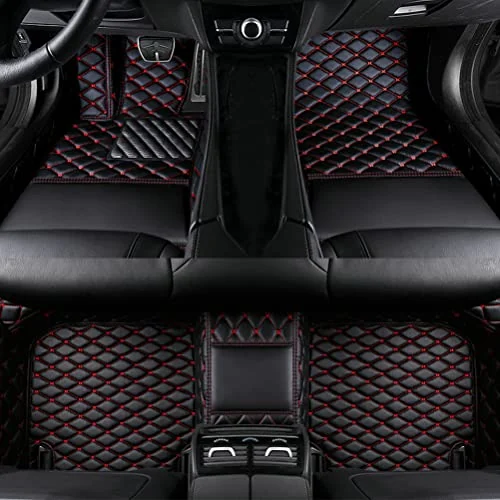 Floor mats in Black with red