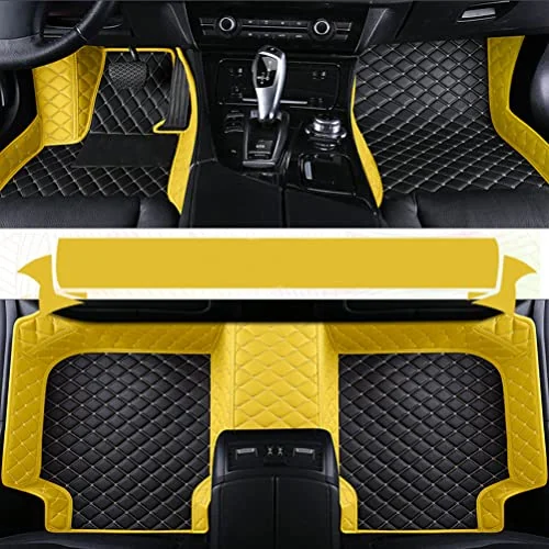 Floor mats in Black with yellow