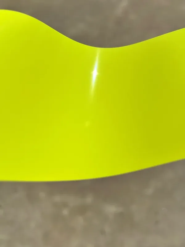 Paradox Supreme Color PPF in Acidic Neon Yellow — a length of the film