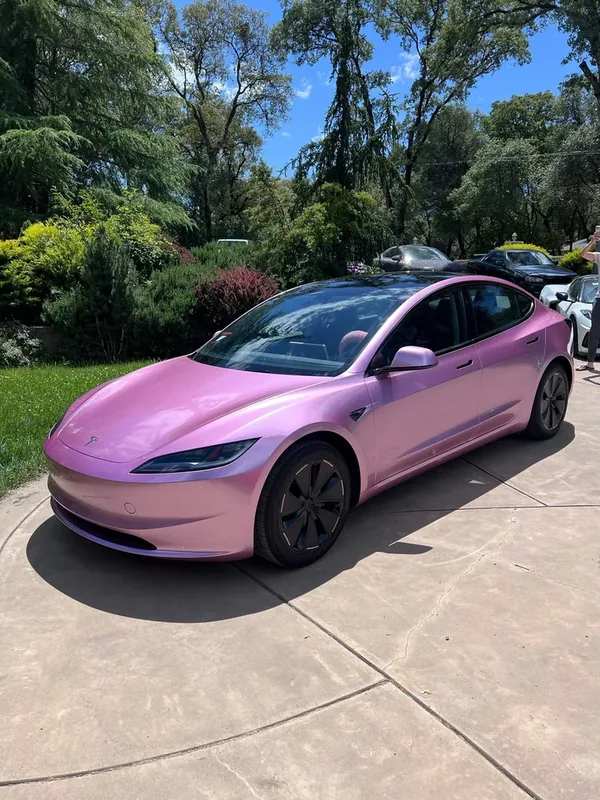 A car finished in Paradox Supreme Color PPF Blossom Blush Pink, wrapped by Paradox