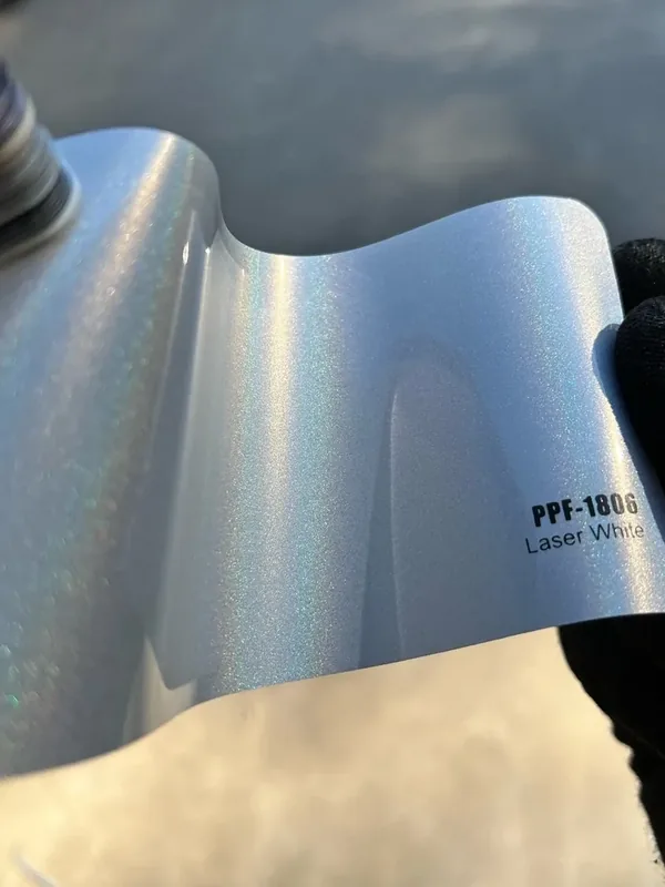 Paradox Supreme Color PPF in Laser White — a length of the film