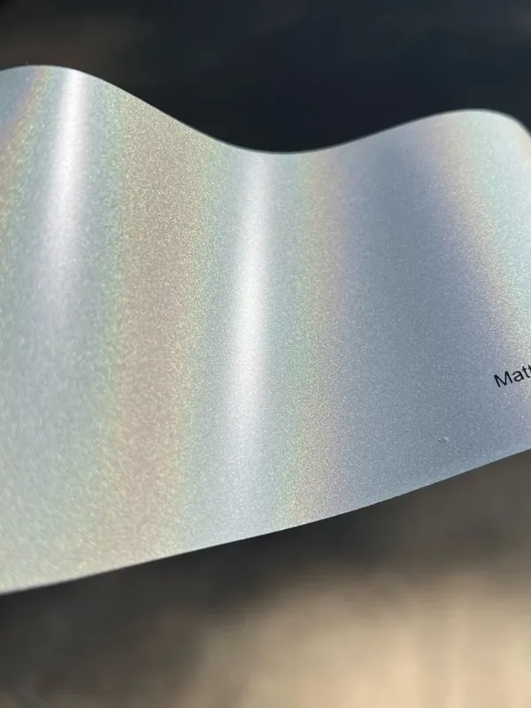 Paradox Supreme Color PPF in Matte Laser Silver — a length of the film