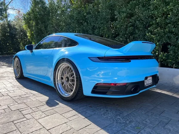 A car finished in Paradox Supreme Color PPF The Lord’s Blue, wrapped by Paradox
