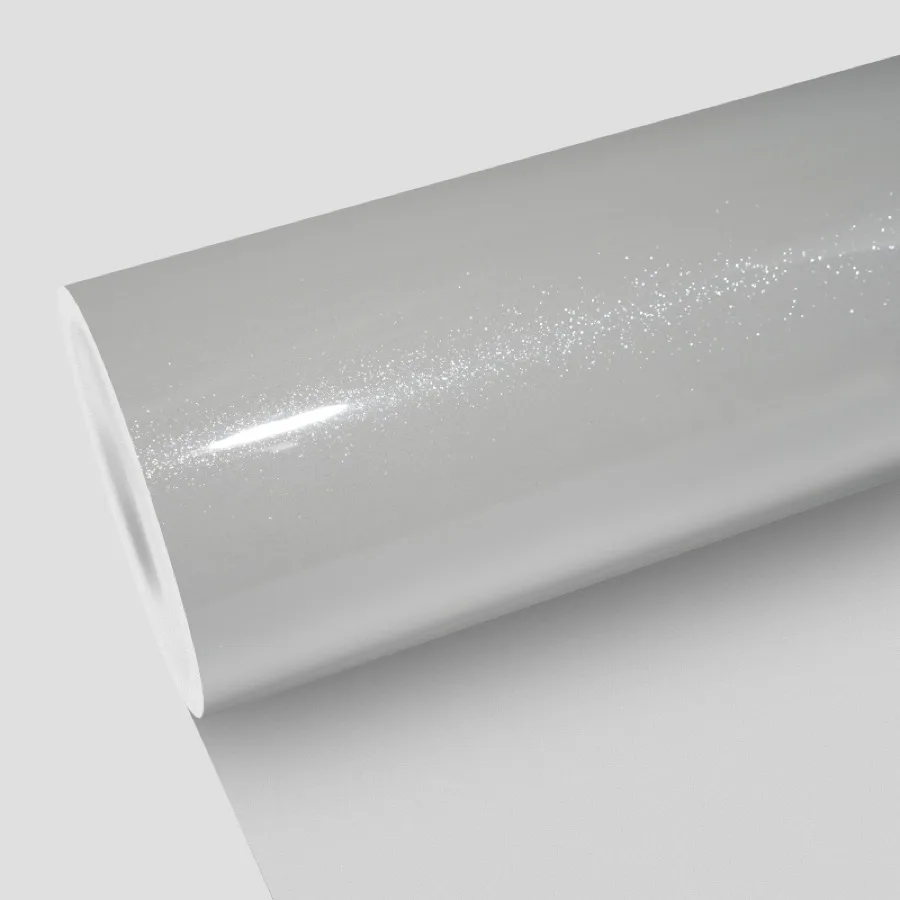 TeslaWrapper Space Film in Dimond Sparkling White