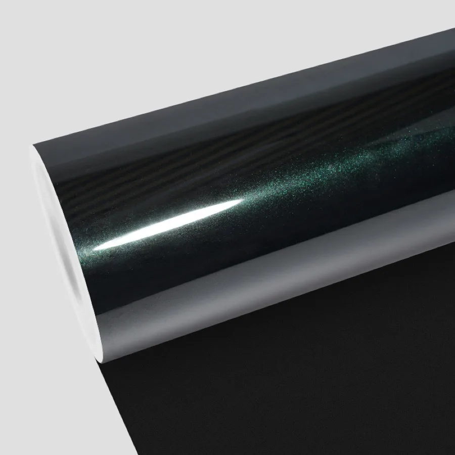 TeslaWrapper Space Film in Emerald Green