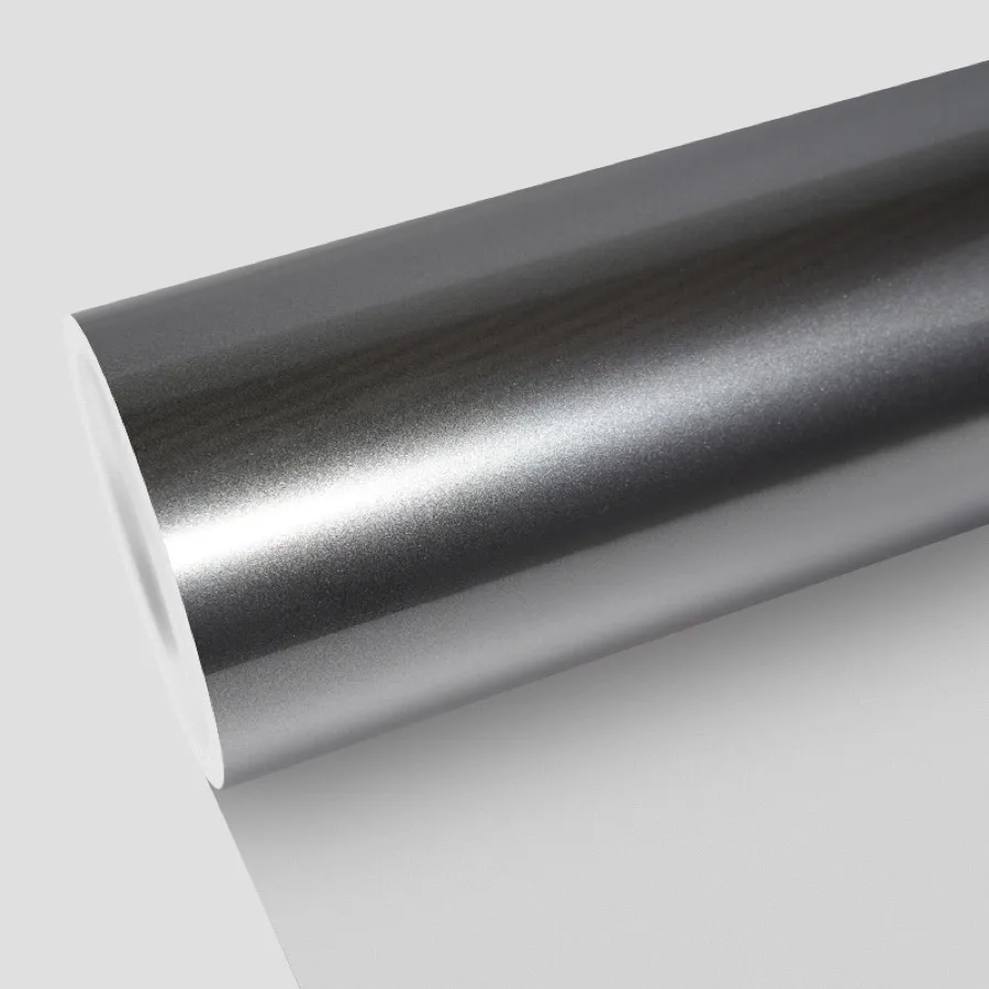 TeslaWrapper Space Film in Gloss Metallic Anthracite Grey