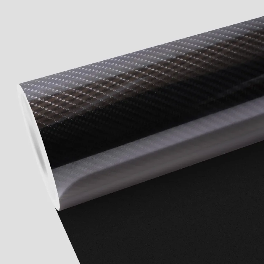 TeslaWrapper Space Film in Glossy 6D Carbon Black