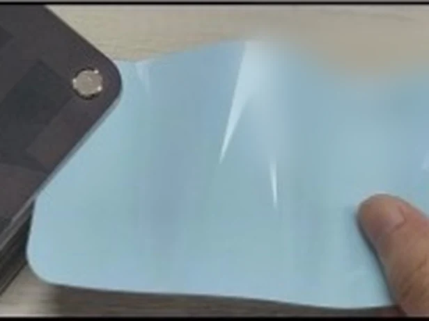 TeslaWrapper Space Film in Gulf Blue