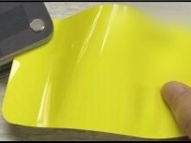 TeslaWrapper Space Film in Lemon Yellow
