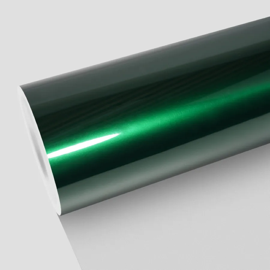 TeslaWrapper Space Film in Liquid Metal Venom Green
