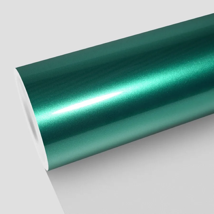 TeslaWrapper Space Film in Metallic Emerald green