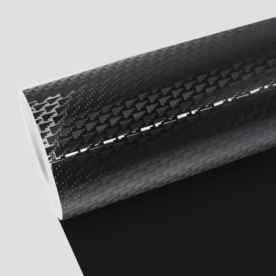 TeslaWrapper Space Film in Triangle Carbon Fiber